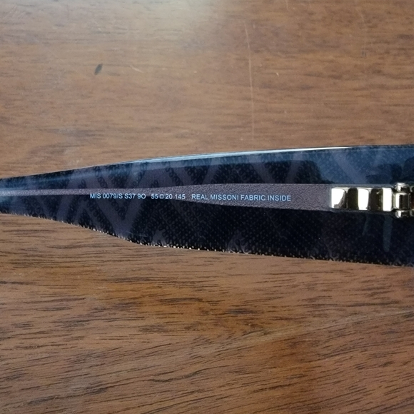 MISSONI black/gray chevron sunglasses - Picture 4 of 6